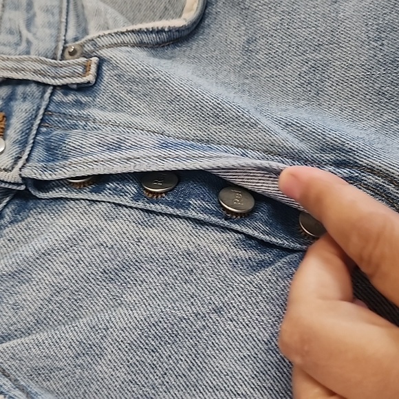 Reformation Mid-Rise Crop Flare Jeans In Sky Blue Size 25 - Picture 11 of 14